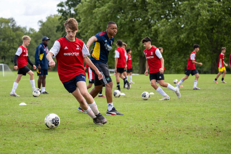 Arsenal Training session with Arsenal Development coaches in London England