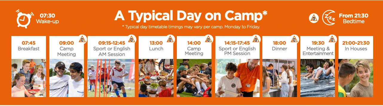 Arsenal Soccer Camps Daily Schedule in England