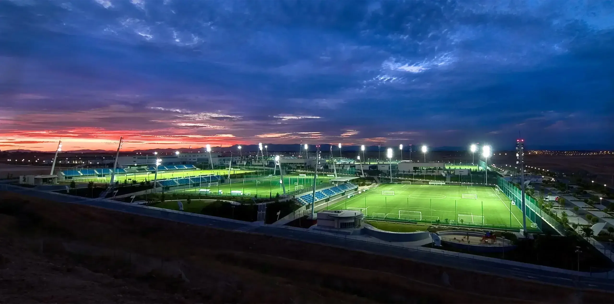 Centre d'entraînement du Real Madrid Ciudad Real Madrid Valdebebas vue aérienne